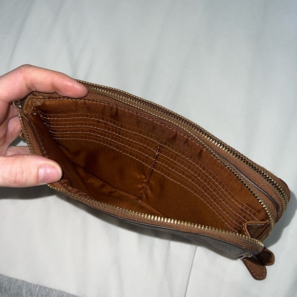 Coach Brown Signature Wristlet - Picture 3 of 4